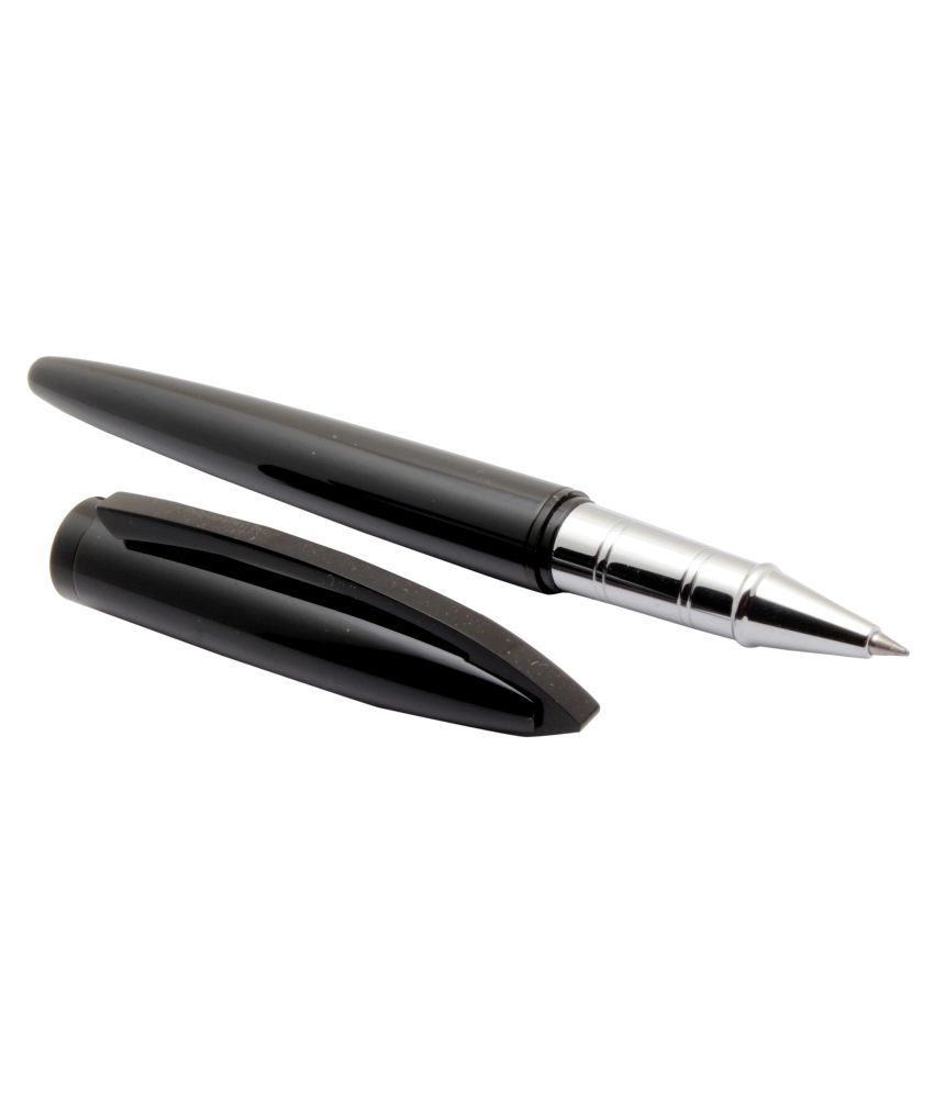    			Stylish Noblest Full Black Roller ball Pen with blue ink refill Gift Collection Pen