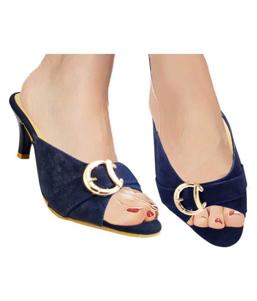 Action Blue Kitten Heels Price In India Buy Action Blue Kitten Heels