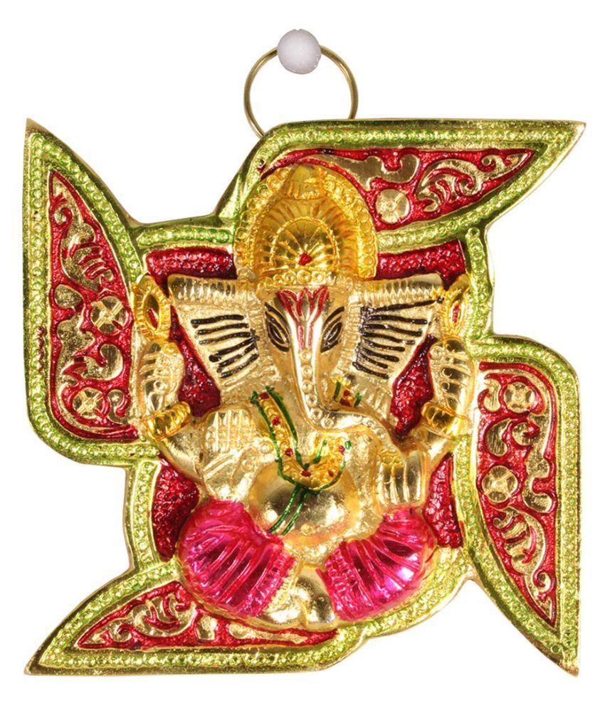     			PrettyKrafts Wall Hanging Ganesha Copper Ganesha Idol x cms Pack of 1