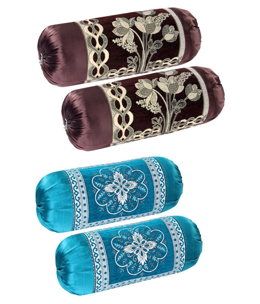 HK Collection Set of 4 Velvet Bolster Covers Buy Online at Best Price