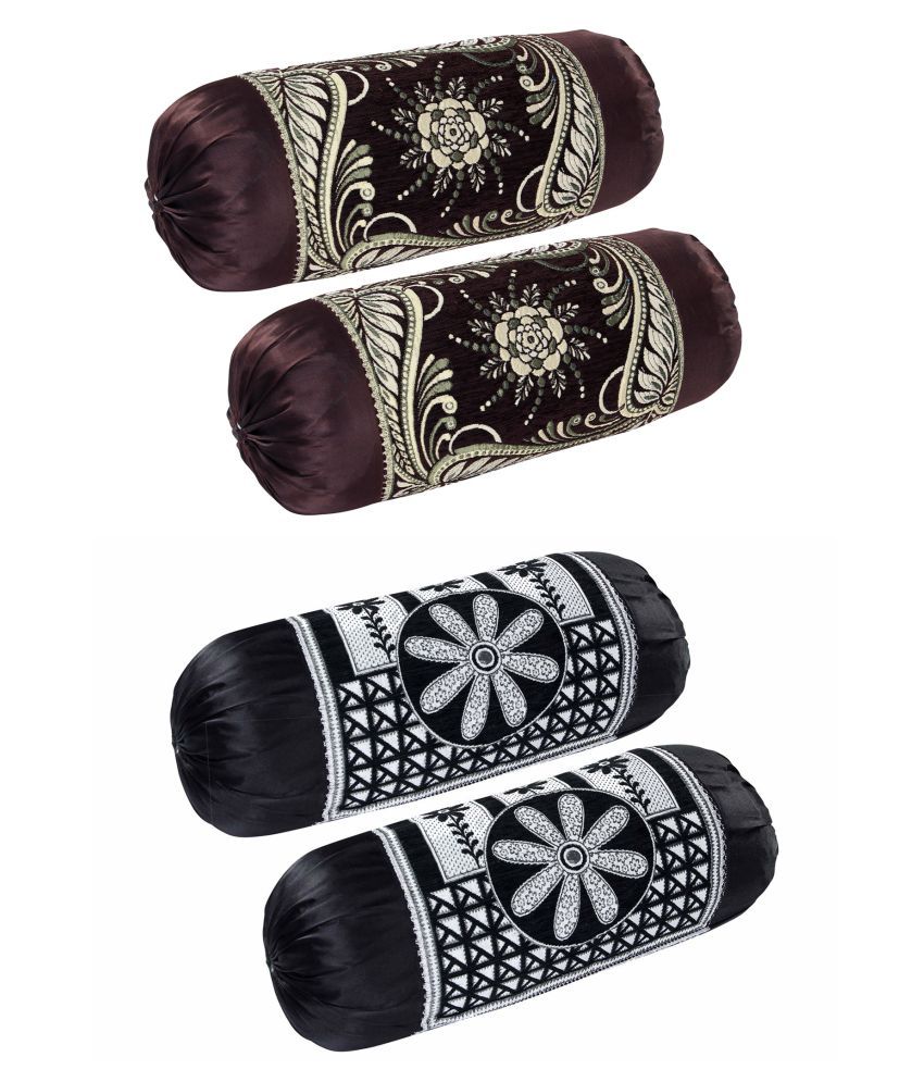 HK Collection Set of 4 Velvet Bolster Covers Buy Online at Best Price