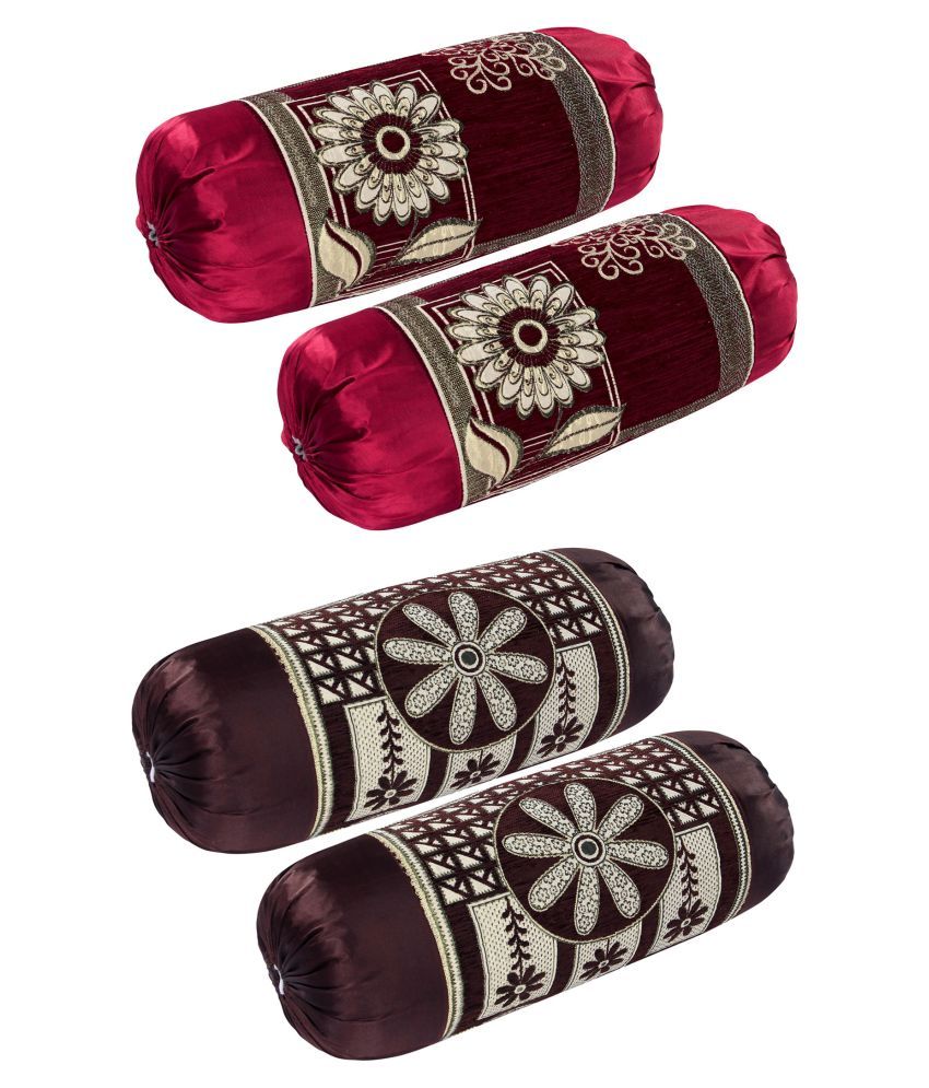 HK Collection Set of 4 Velvet Bolster Covers Buy Online at Best Price