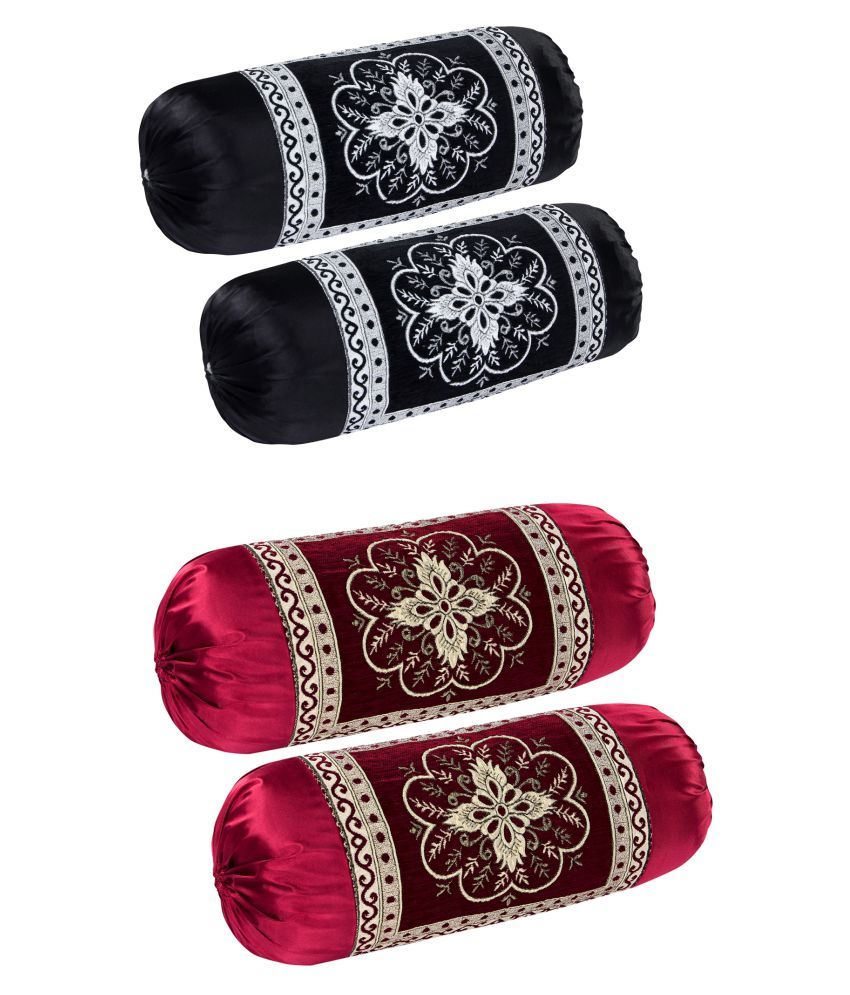 HK Collection Set of 4 Velvet Bolster Covers Buy Online at Best Price
