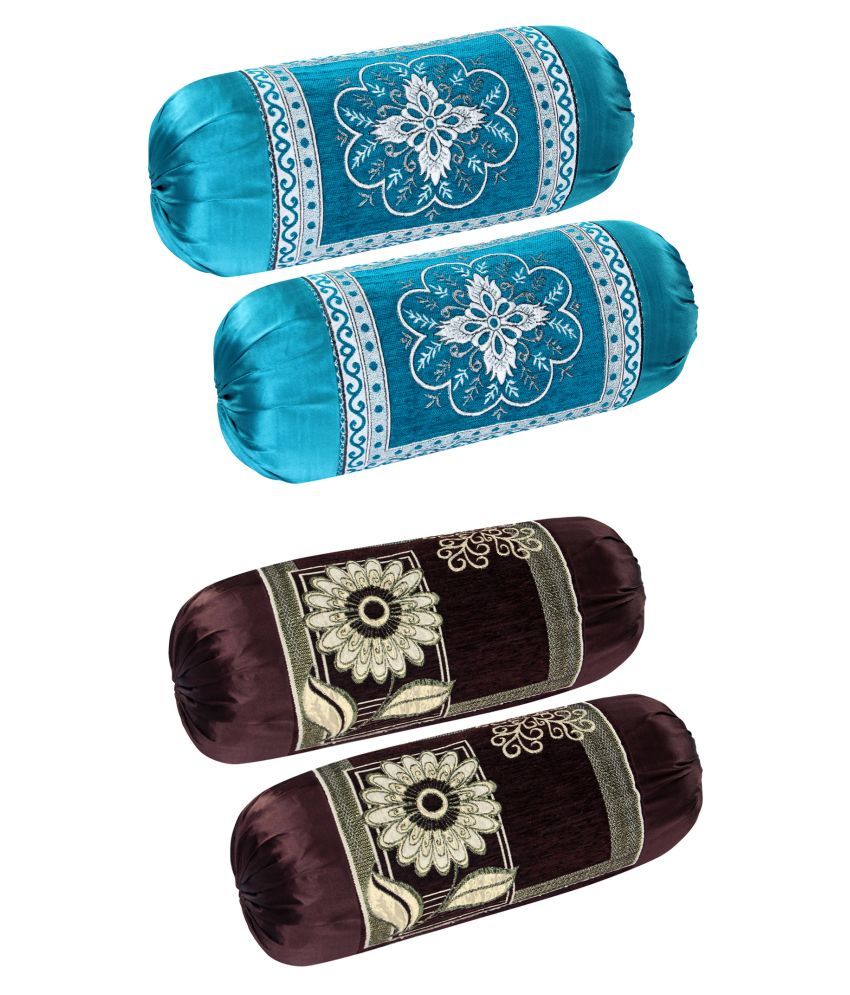 HK Collection Set of 4 Velvet Bolster Covers Buy Online at Best Price