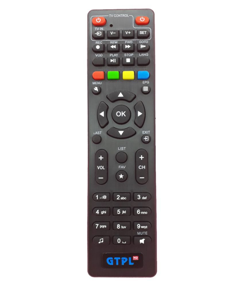 Swastic GTPL HD SET TOP BOX DTH Remote Compatible with GTPL HD SET TOP BOX