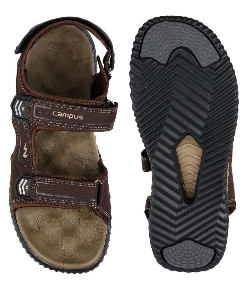 Campus Brown Synthetic Floater Sandals - Buy Campus Brown Synthetic Floater Sandals Online at 