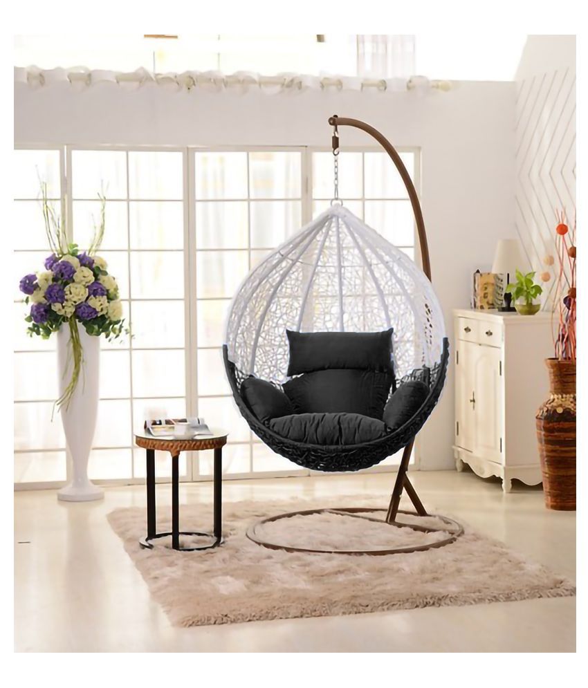 duzo hanging swing chair with stand cushion and water proof
