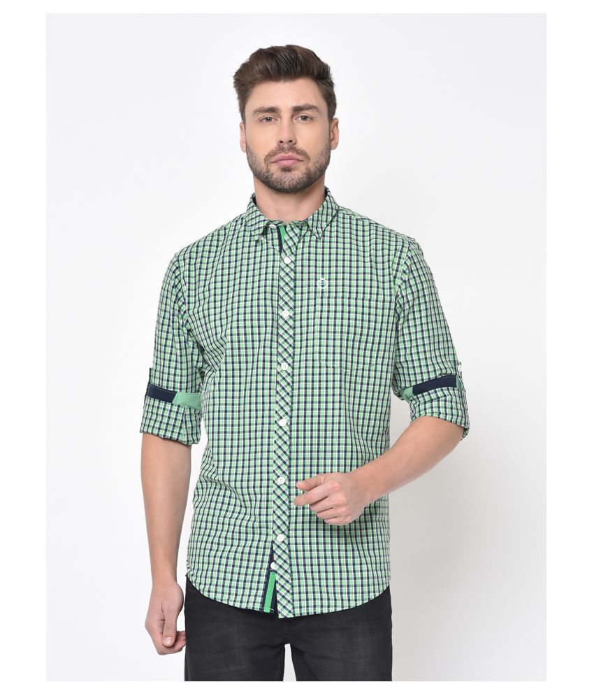     			Duke 100 Percent Cotton Green Shirt