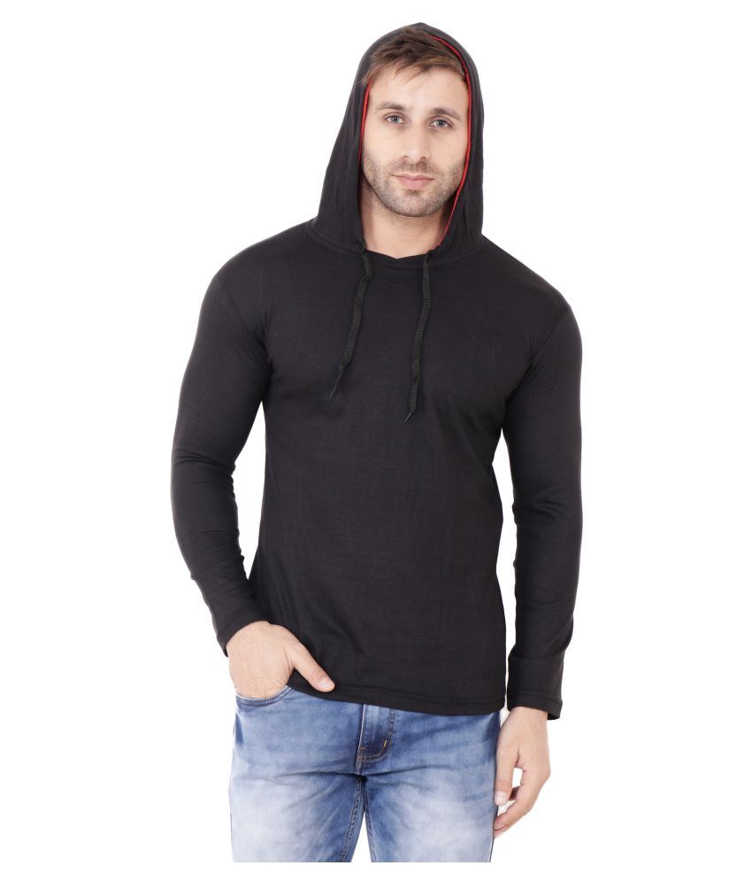     			Tfurnish Cotton Blend Black Solids T-Shirt