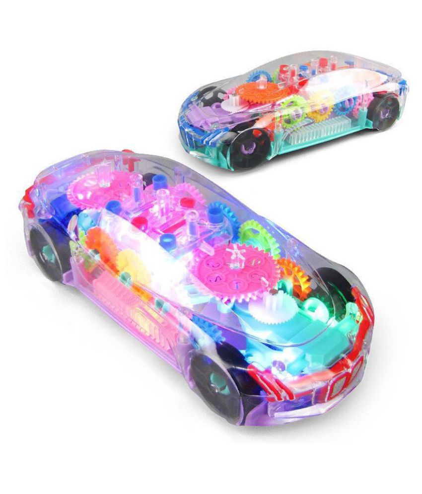 Fastdeal Electronic Transparent Car Concept Rating Car With Light And Sound Toy For Kids