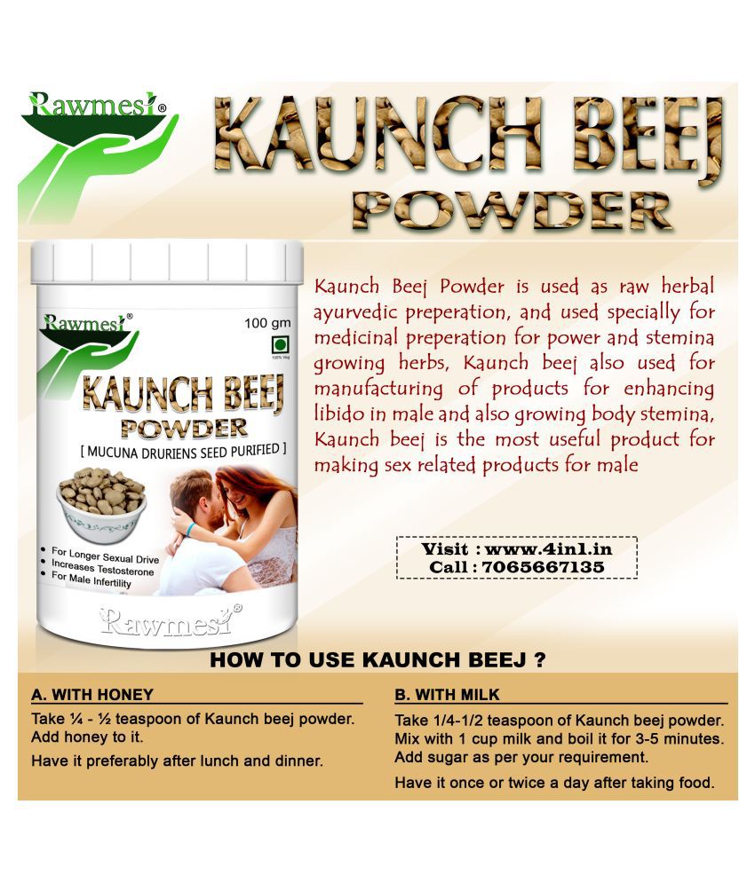 rawmest Kaunch Beej Powder 500 gm Vitamins Powder