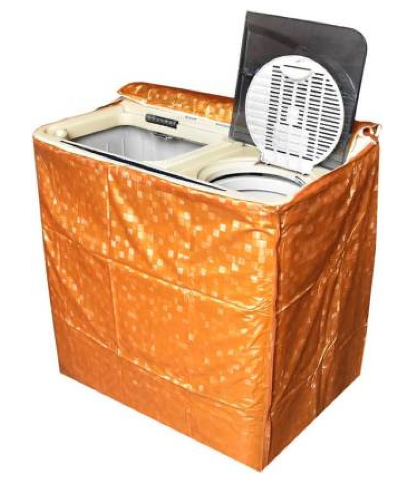     			Single PVC Yellow Washing Machine Cover for Universal 6 kg SemiAutomatic