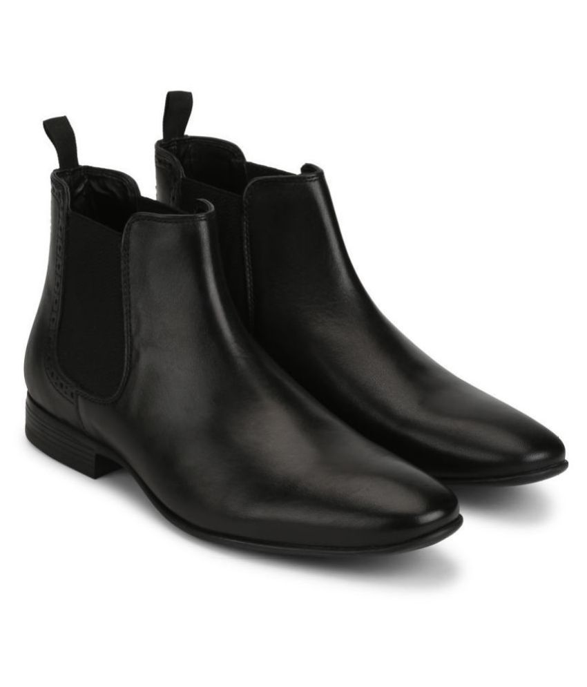Red Tape Black Chelsea boot - Buy Red Tape Black Chelsea boot Online at ...