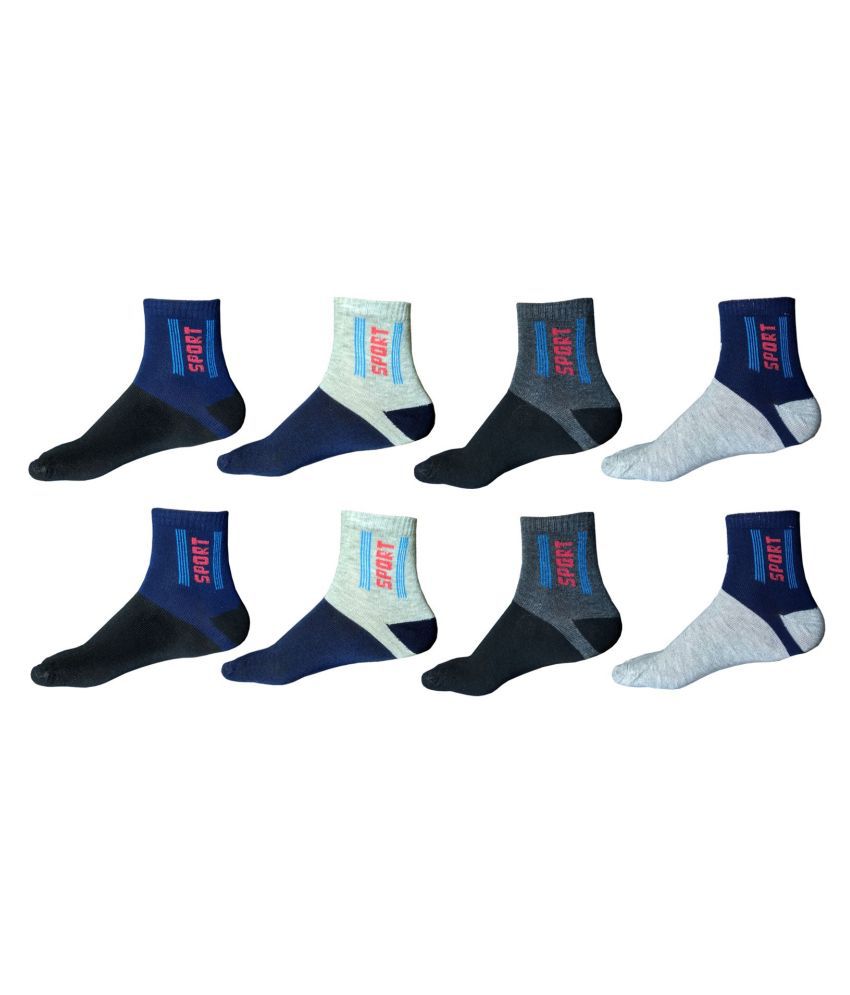 British Terminal Multi Casual Ankle Length Socks Pack of 4: Buy Online ...