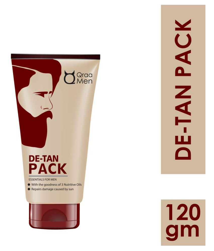 Qraa De-Tan Pack for Men Cleanser 120 g