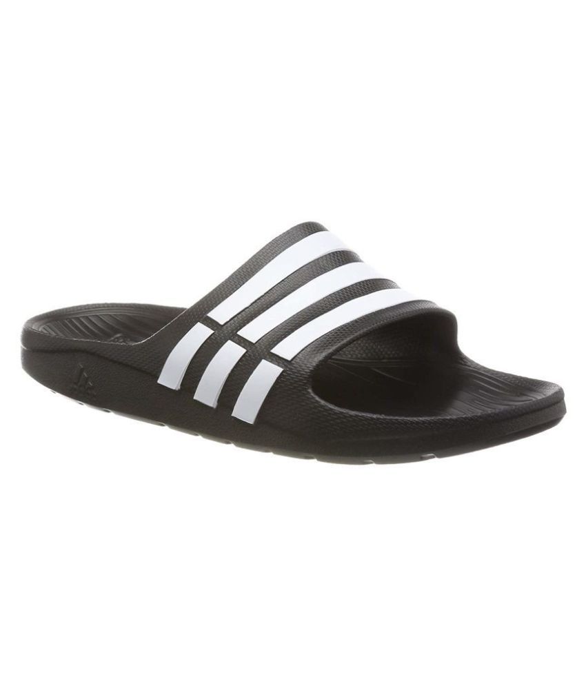 adidas black flip flops snapdeal