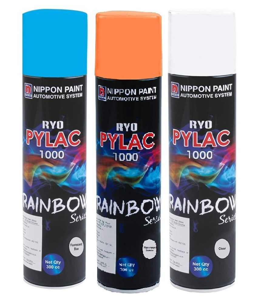 Nippon Paint Combo RS Spray Paint (1Pc Fluorescent Blue, 1Pc