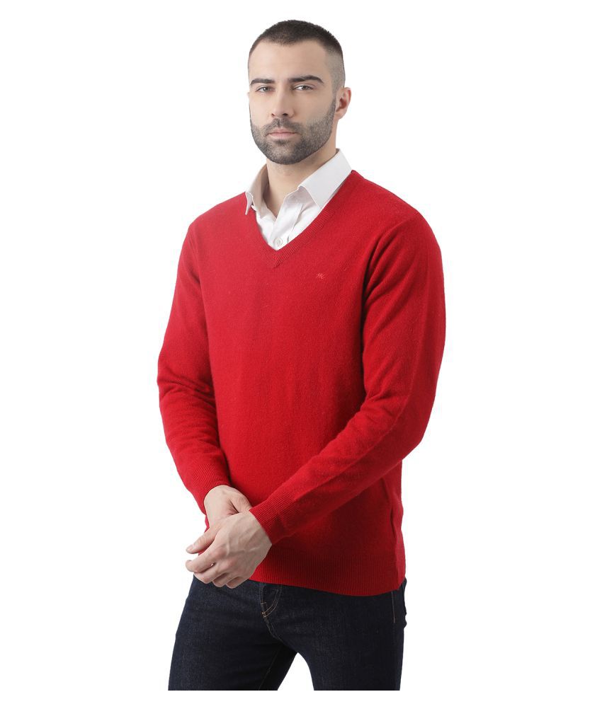 Monte Carlo Red V Neck Sweater - Buy Monte Carlo Red V Neck Sweater ...