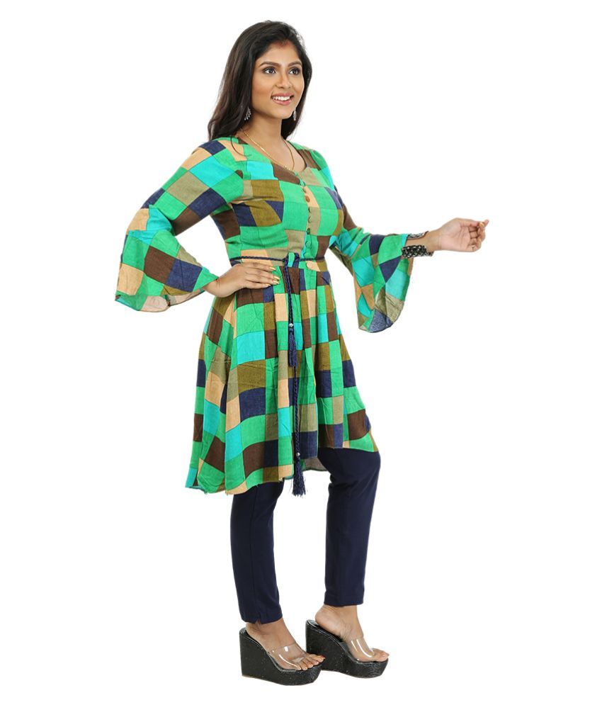 rayon frock kurti design