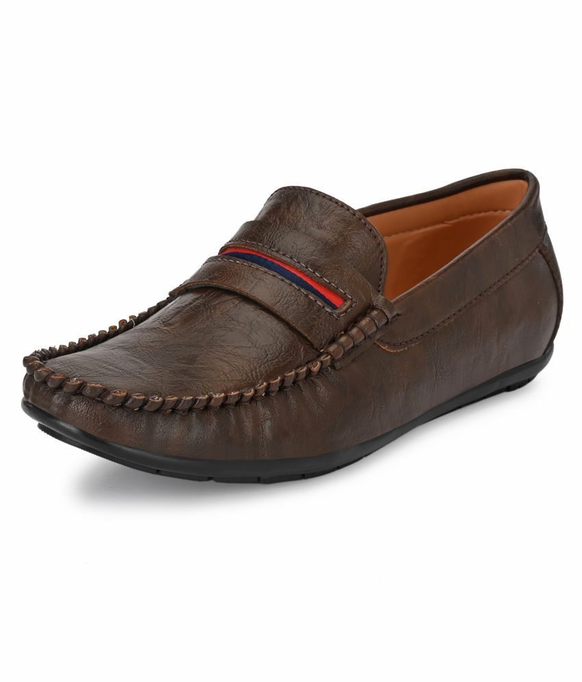 brown prom loafers