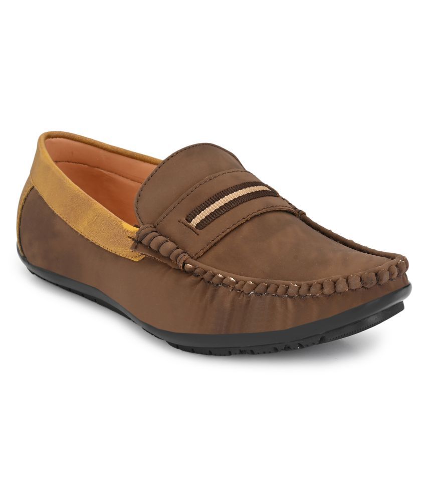 WALKSTYLE Brown Loafers - Buy WALKSTYLE Brown Loafers Online at Best ...