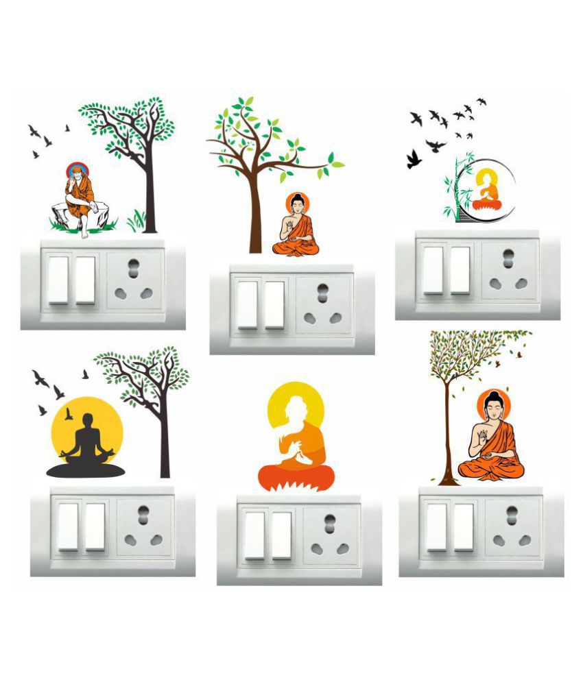     			Decor Villa Buddha Switch Board Sticker ( 27 x 30 cms )
