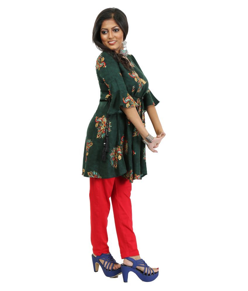 rayon frock kurti design