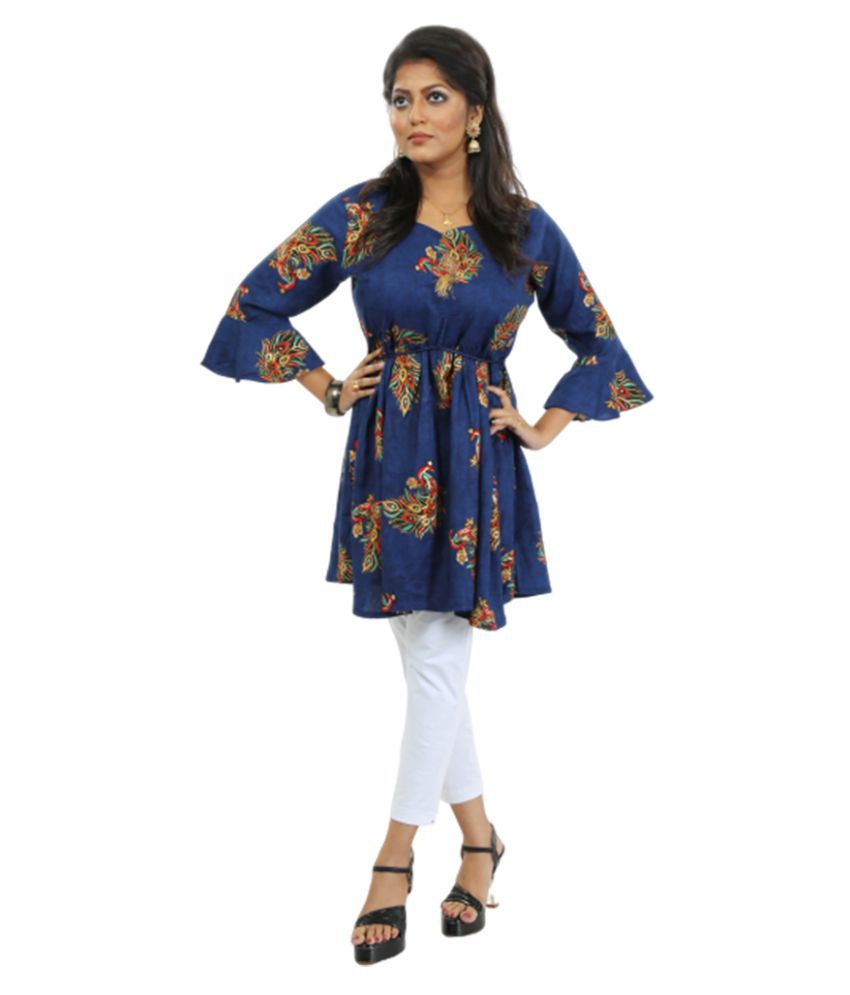 rayon frock kurti design