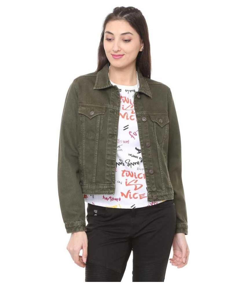 green denim jacket for girls