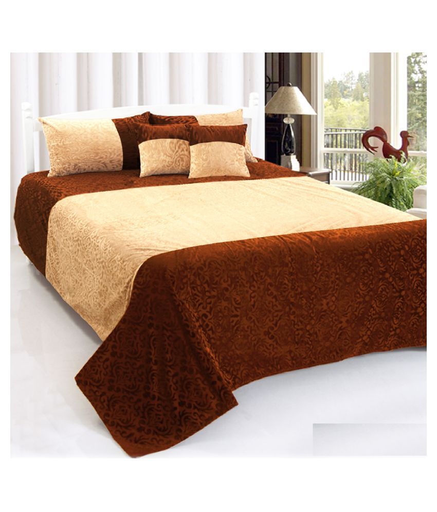 SHAKRIN Velvet Double Bedsheet with 2 Pillow Covers Buy SHAKRIN