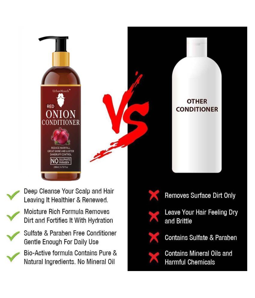 UrbanMooch Red ONION Shampoo And ONION Conditioner For Hair Growth