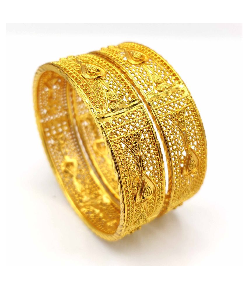 mirraw gold plated bangles