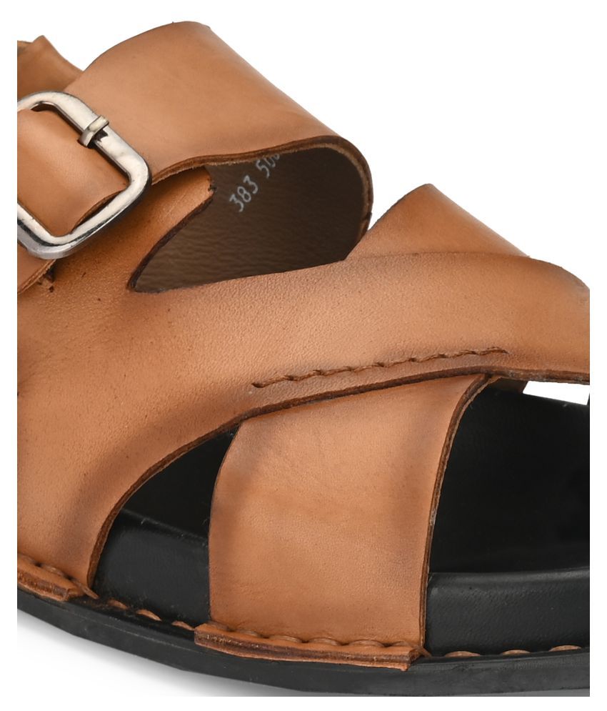 Hitz Tan Leather Sandals - Buy Hitz Tan Leather Sandals Online at Best  Prices in India on Snapdeal