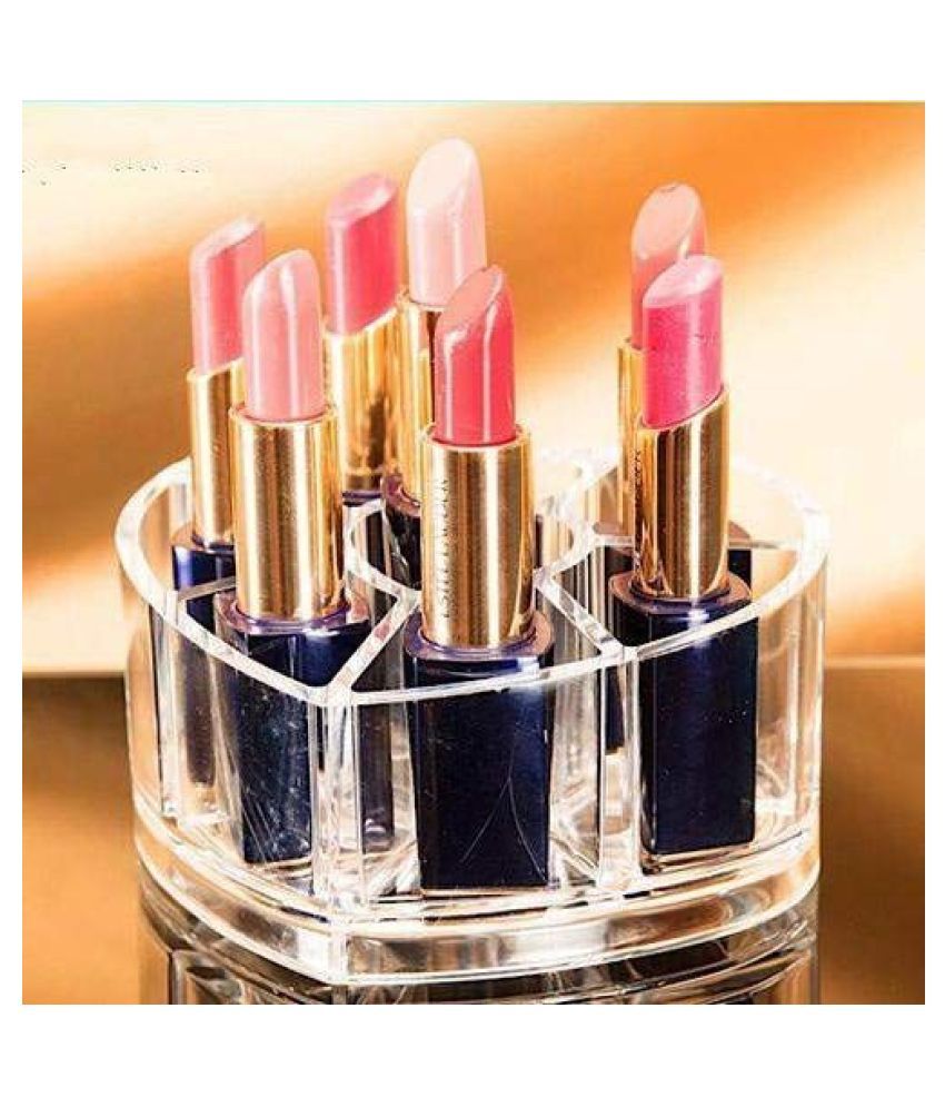 Heart Shaped Transparent Acrylic Cosmetic Makeup Organizer