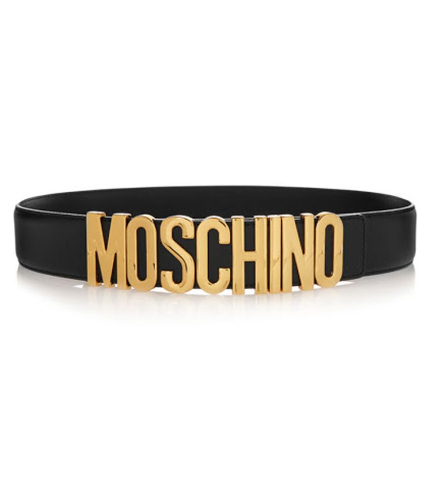 Moschino Black Leather Casual Belt: Buy 