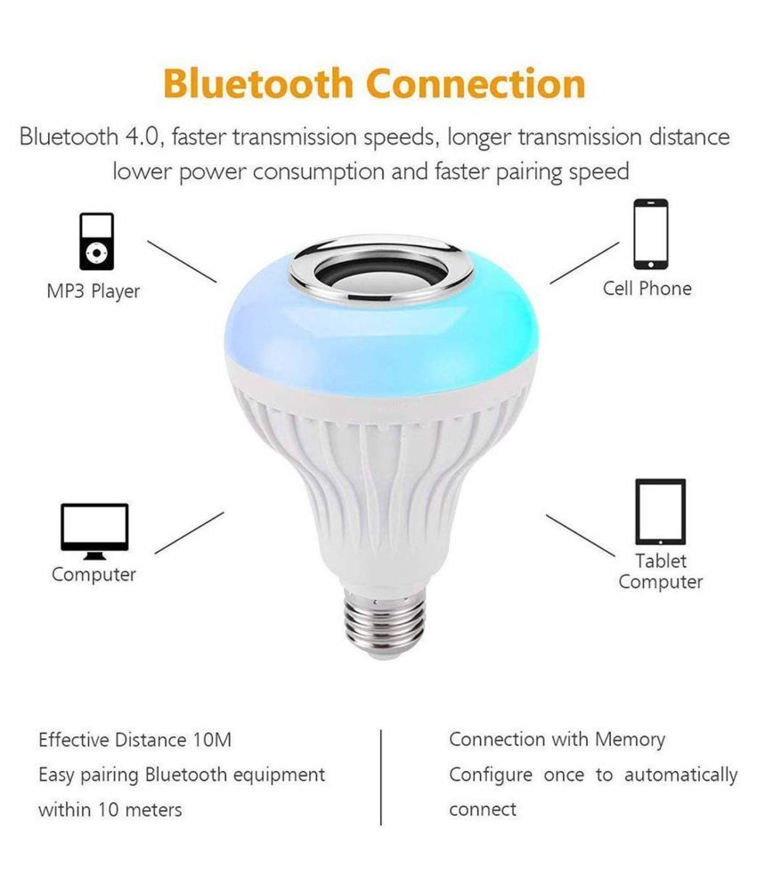 rgb light bulb speaker