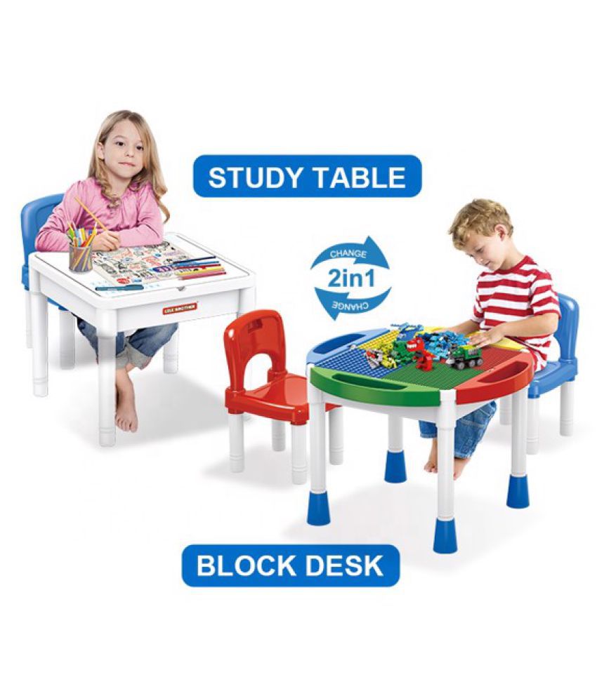 Lele Brothers 5 In 1 Learning And Blocks Desk With 2 Chair