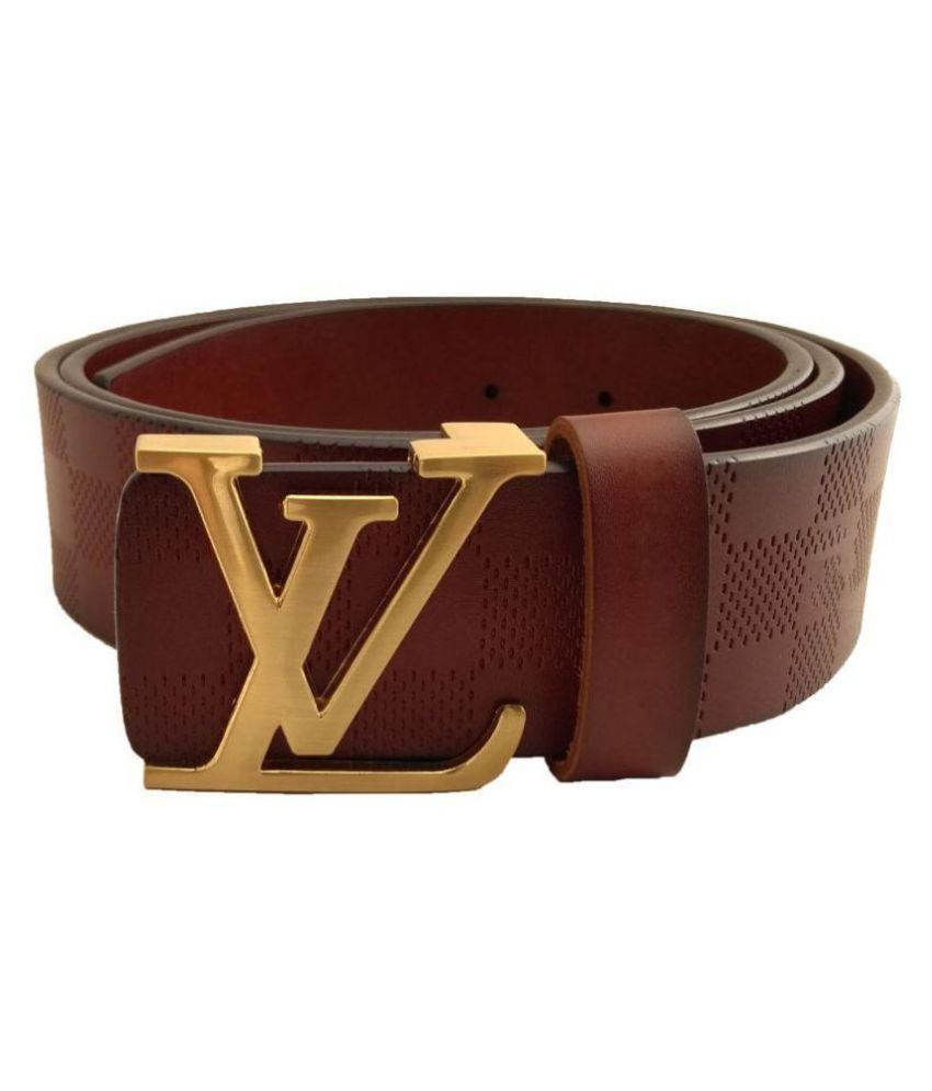 LV Belt Brown Leather Casual Belt: Buy Online at Low Price in India ...