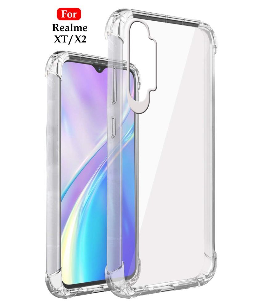 Realme XT Shock Proof Case MobileMantra - Transparent Flexible ...