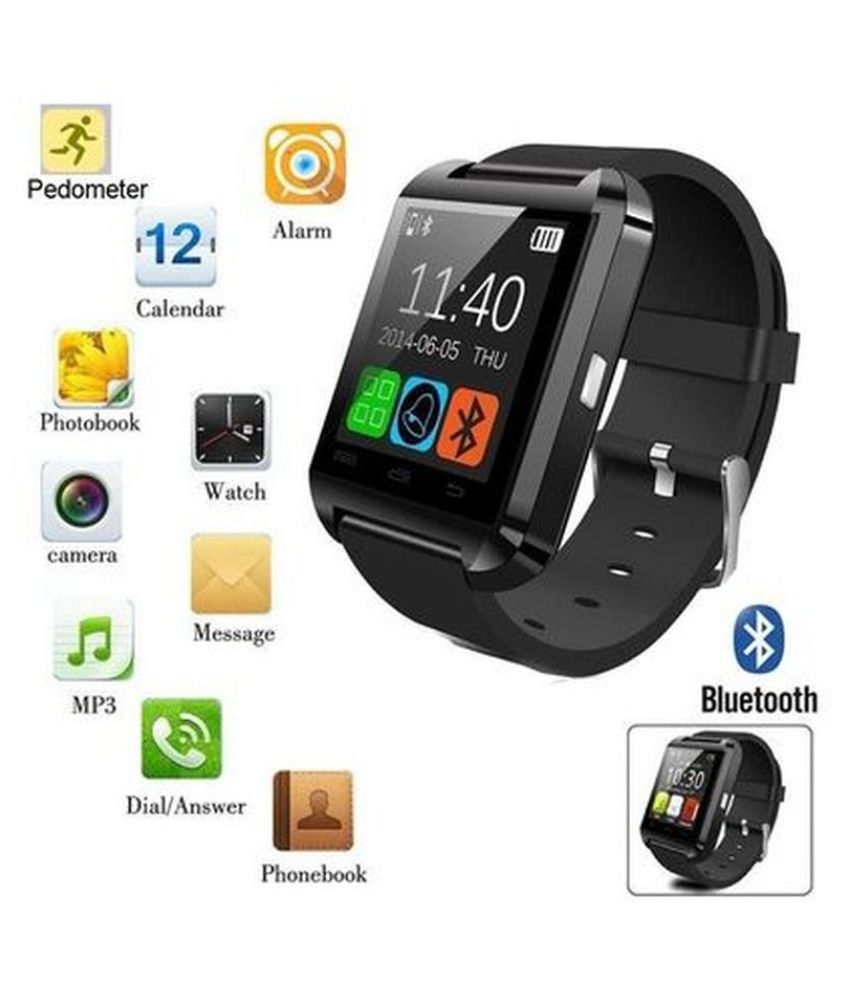 rooq u8 smart watches black