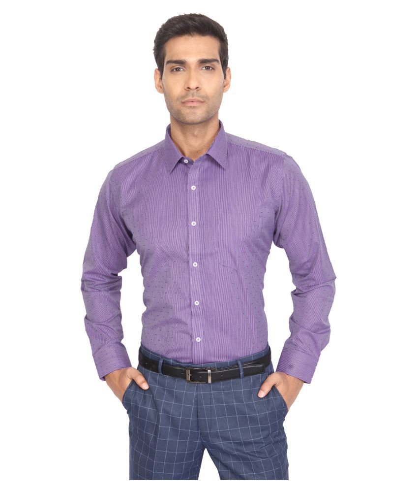 John Noble Purple Slim Fit Formal Shirt - Buy John Noble Purple Slim ...
