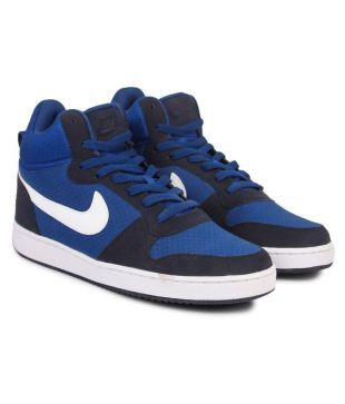 nike court borough mid blue