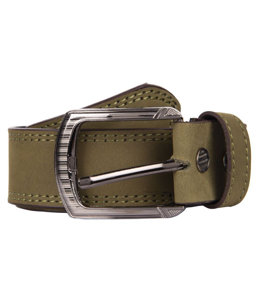 Exotique Green Leather Casual Belt: Buy Online at Low Price in India ...