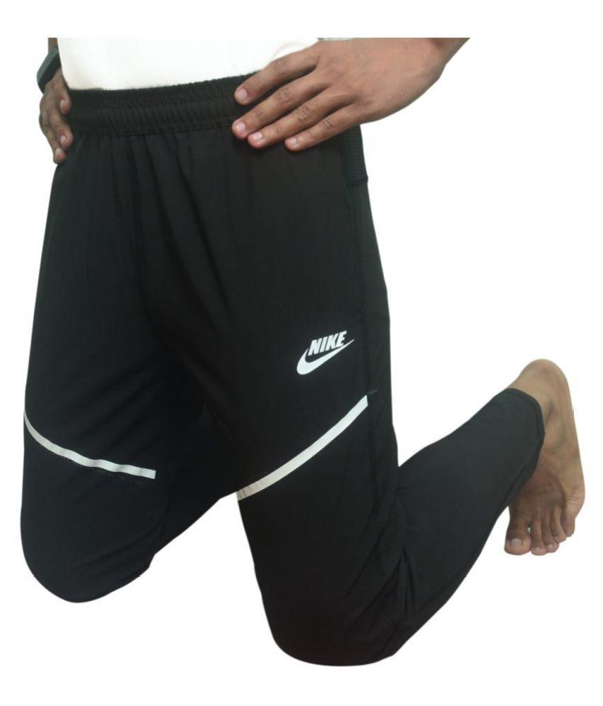 Nike Black Polyester Lycra Joggers Buy Nike Black Polyester Lycra Joggers Online at Low Price