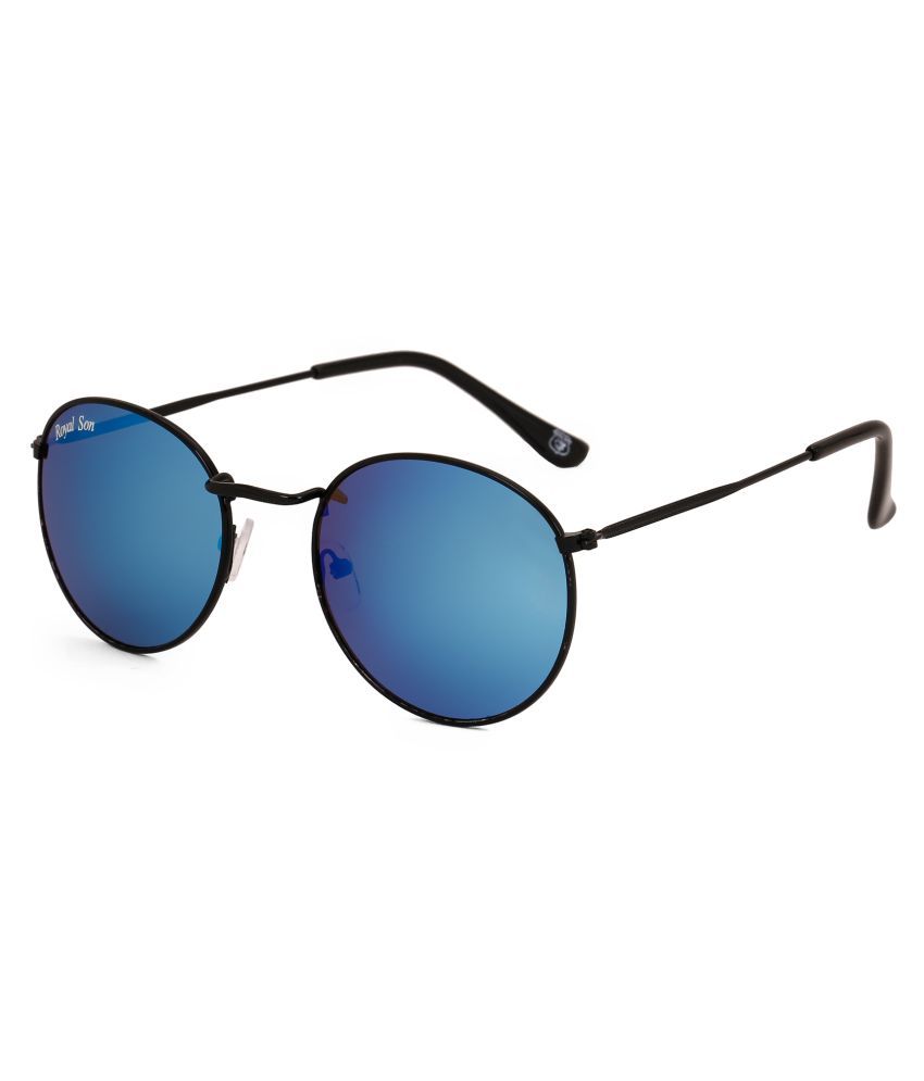 blue round sunglasses men
