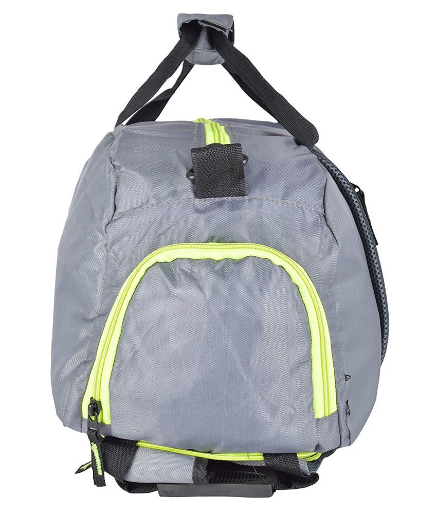 Infiniti Nylon Grey & Green Travel Duffles Travel Bag Gym Bag_45cm - Buy Infiniti Nylon Grey 