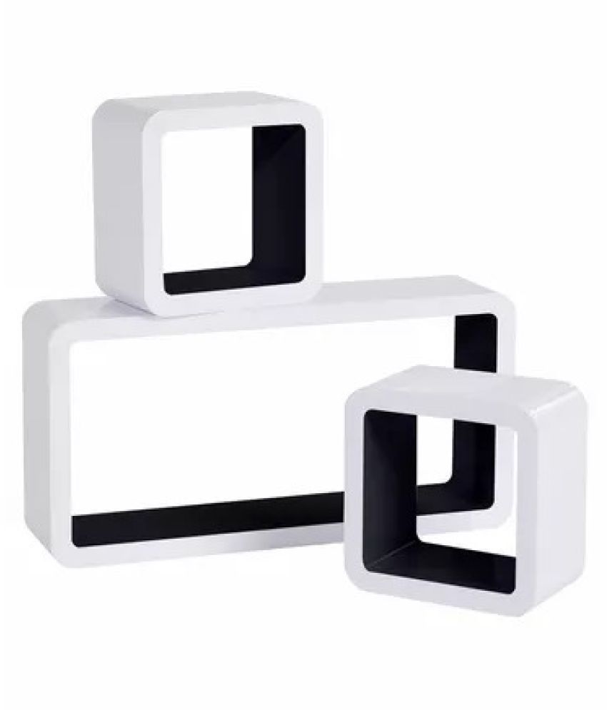 Onlineshoppee MDF Artesania Grande Cube Floating Wall Shelves Set of 3