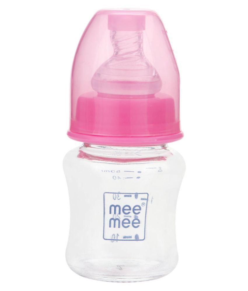     			Mee Mee 60ml Premium Glass Feeding Bottle (Pink)