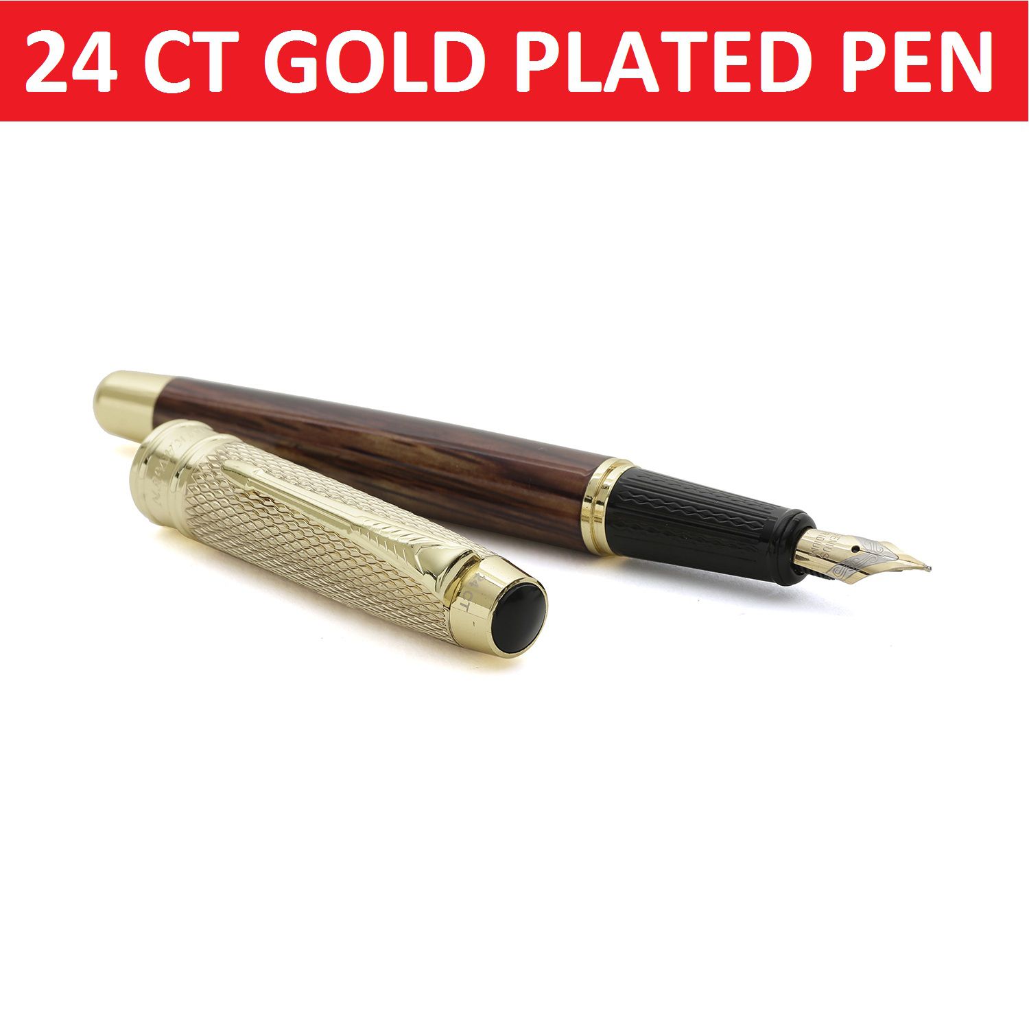     			Hayman Dikawen 24 ct Gold Plated Fountain Pen With Gift Box