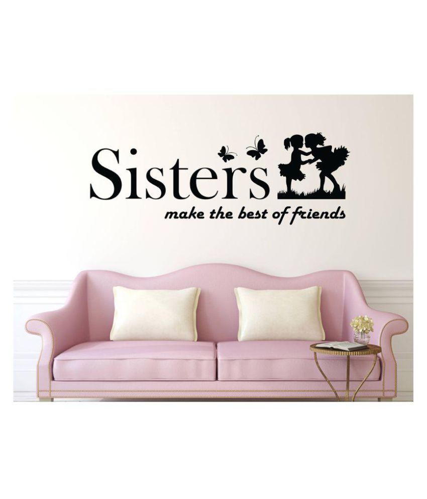     			Wallzone Sisters Quotes Motivational/Quotes Sticker ( 30 x 80 cms )